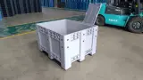 600L solid plastic pallet box ANB-PB-600 with open lid
